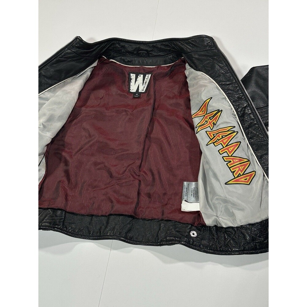 Wilson’s Leather Def Leppard Jacket Women’s Medium Studded Distressed Black Zip - Picture 14 of 15